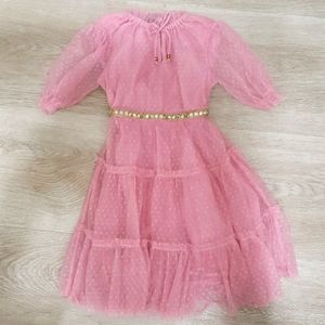 Girls Velveteen tulle dress